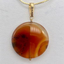 Load image into Gallery viewer, Made in USA Orange-Red Carnelian 14Kgf Pendant 505677C - PremiumBead Primary Image 1