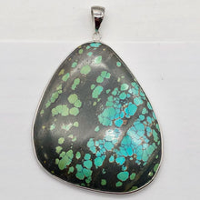Load image into Gallery viewer, Natural Turquoise 90ct Sterling Silver Pendant | 2 1/2x1 3/4" | Blue/Black | 1 |