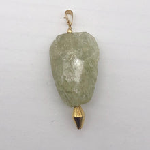 Load image into Gallery viewer, Chatoyant Green Hiddenite Kunzite Crystal 14K Gold Filled Pendant | 1 7/8" |