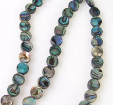Load image into Gallery viewer, Natural Abalone Shell 8.5mm Coin Bead Strand (49 Beads) 109910 - PremiumBead Alternate Image 3
