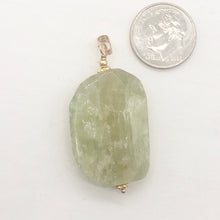 Load image into Gallery viewer, Kunzite Hiddenite 14K Gold Filled Crystal Pendant| 1 1/2" Long|Green | 1 Pendant
