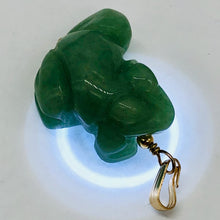 Load image into Gallery viewer, Aventurine Frog Pendant Necklace | Semi Precious Stone Jewelry | 14k Pendant
