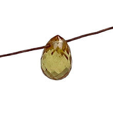 Load image into Gallery viewer, 1 Yellow Sapphire Faceted Briolette Bead (.45 to .52cts) 9667Af