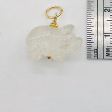 Load image into Gallery viewer, Quartz Pig Pendant Necklace | Semi Precious Stone Jewelry | 14k Pendant