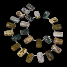 Load image into Gallery viewer, Ocean Jasper 18x10x5mm Facet Pendant Bead STRAND! 104592