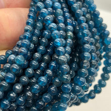 Load image into Gallery viewer, Superb 3.5mm Round Blue Apatite Bead Strand 109382 - PremiumBead Alternate Image 6