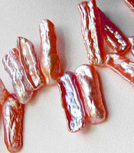 Load image into Gallery viewer, Natural Strand Peach Biwa/Stick Pearls From 24-13mm 107244 - PremiumBead Alternate Image 4