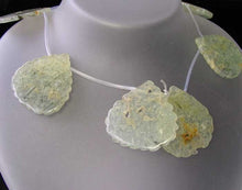 Load image into Gallery viewer, 8 Druzy Green Prehnite 36x36mm Briolette Beads 10458G - PremiumBead Alternate Image 2