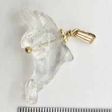Load image into Gallery viewer, Quartz Dolphin Pendant Necklace | Semi Precious Stone Jewelry | 14k Pendant - PremiumBead Alternate Image 5