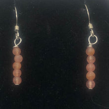 Load image into Gallery viewer, Stiletto Gem Quality Rhodochrosite Drop Silver Earrings - PremiumBead Alternate Image 3