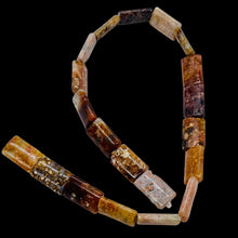 Load image into Gallery viewer, Natural Patterned Peach Chalcedony Bead Strand 109327