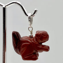 Load image into Gallery viewer, Jasper Squirrel Pendant Necklace| Semi Precious Stone Jewelry | Sterling Silver|