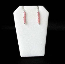 Load image into Gallery viewer, Stiletto Gem Quality Rhodocrosite Drop Silver Earrings 5705 - PremiumBead Primary Image 1