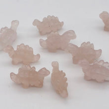 Load image into Gallery viewer, 2 Lovely Dinosaur Rose Quartz Stegosaurus Beads | 21x11x8mm | Pink - PremiumBead Alternate Image 4