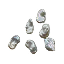 Load image into Gallery viewer, Rose Petal White Keishi Pearls | 12x7mm | White | Keishi | 6 pearls |