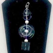 Load image into Gallery viewer, Beautiful Natural Multi-Color Fluorite & Sterling Silver Pendant | 2 1/2" Long |