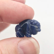 Load image into Gallery viewer, Charge! Sodalite Hand Carved Bison / Buffalo Figurine | 21x14x8mm | Blue White