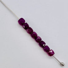 Load image into Gallery viewer, Ruby Faceted 5.5tcw Parcel Cube Beads | 4.5mm | Red | 8 Beads |