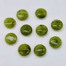 Load image into Gallery viewer, Premium Speckled Nephrite Jade 8 inch Bead Strand (20 Beads) 10261HS