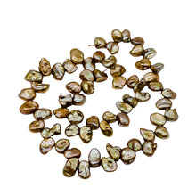 Load image into Gallery viewer, Bubble Champagne Rose Petal Keishi 12.5x7x6mm to 7x7x5mm Pearl Strand 108890