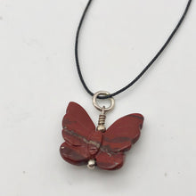 Load image into Gallery viewer, Flutter Carved Brecciated Jasper Butterfly and Sterling Silver Pendant 509256BJS - PremiumBead Alternate Image 8
