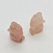 Load image into Gallery viewer, Howling New Moon 2 Carved Rose Quartz Wolf Coyote Beads | 21x11x8mm | Pink - PremiumBead Alternate Image 9