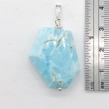 Load image into Gallery viewer, Hemimorphite Sterling Silver Carved Pendant | 1 1/4" Long | Blue | 1 Pendant |
