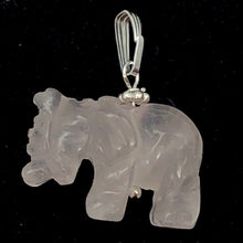 Load image into Gallery viewer, Rose Quartz Elephant Pendant Necklace|Semi Precious Stone Jewelry|Silver Pendant