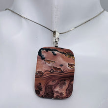 Load image into Gallery viewer, Apache Jasper Sterling Silver Rectangle Pendant | 2" Long | Red Pink | 1 Pendant