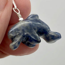 Load image into Gallery viewer, Semi Precious Stone Jewelry Jumping Pendant Necklace in Blue Sodalite and Silver - PremiumBead Alternate Image 2