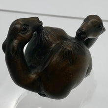 Load image into Gallery viewer, Carved Double Camel Dark Teak Ojime/Netsuke Bead - PremiumBead Alternate Image 2