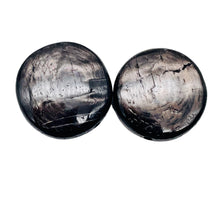 Load image into Gallery viewer, 2 Silver Mirrors Hypersthene 15mm Disc for Jewelry Making 7425