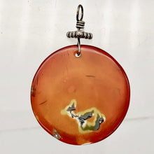 Load image into Gallery viewer, Limbcast Moss Agate Sterling Silver Pendant | 28x2mm| Orange/Green | 1 5/8" Long