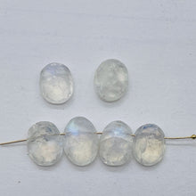 Load image into Gallery viewer, Moonstone Faceted Oval Beads | 12x8x5 to 10x8x5mm | Rainbow | 6 Bead |