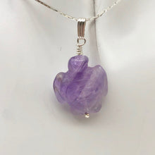 Load image into Gallery viewer, Majestic Hand Carved Amethyst Sea Turtle and Sterling Silver Pendant 509276AMDS - PremiumBead Alternate Image 6
