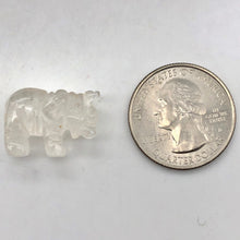 Load image into Gallery viewer, 2 Wild Hand Carved Clear Quartz Elephant Beads | 22.5x21x10mm | Clear - PremiumBead Alternate Image 6