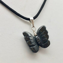 Load image into Gallery viewer, Flutter Carved Hematite Butterfly and Sterling Silver Pendant 509256HMS - PremiumBead Alternate Image 5
