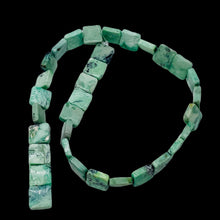 Load image into Gallery viewer, Mojito Natural Green Turquoise Square Coin Bead Strand 107412G
