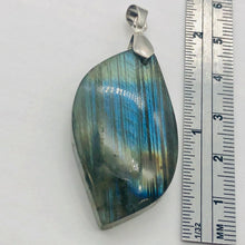 Load image into Gallery viewer, Labradorite Sterling Silver Natural | 1 1/2" Long | Blue Rivers | 1 Pendant |