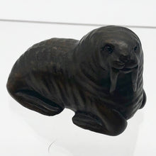 Load image into Gallery viewer, Old Walrus of the Sea Teak Ojime/Netsuke Bead | 2"x7/8"x1 1/2" | Dark Brown - PremiumBead Alternate Image 2