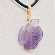 Load image into Gallery viewer, Amethyst Sea Turtle Pendant Necklace|Semi Precious Stone Jewelry|14k Pendant - PremiumBead Alternate Image 6