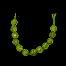 Load image into Gallery viewer, Peridot Faceted Parcel Round Beads | 7x4mm | Green | 12 Beads |