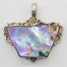 Load image into Gallery viewer, Mother of Pearl Sterling Silver Drop Pendant | 1 3/8" Long | Blue | 1 Pendant