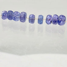 Load image into Gallery viewer, Tanzanite Faceted Roundel Beads | 4.5-5mm | Blue | 9 Bead(s)