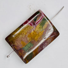 Load image into Gallery viewer, Balance Red Devil Jasper Rectangle Pendant Bead 6653E