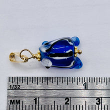 Load image into Gallery viewer, Lampwork Frog 14K Gold Filled Frog | 1" Long | Navy Blue | 1 Pendant |