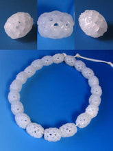 Load image into Gallery viewer, 1 Basket Weave Carved White Jade 14x12mm Barrel Bead 10564 | 14x12mm | multi-Hue - PremiumBead Primary Image 1