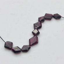 Load image into Gallery viewer, 9 Diamond-shaped Garnet Faceted Beads | 8x6-8x7mm | Red | 9 Beads | 176 - PremiumBead Alternate Image 5