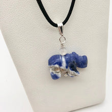 Load image into Gallery viewer, Sodalite Hand Carved Rhinoceros Pendant with 14Kgf Findings 510812 - PremiumBead Alternate Image 3