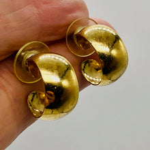 Load image into Gallery viewer, Vermeil Sterling Silver Post Curl Earrings | 3/4" Long | Gold | 1 Pair|